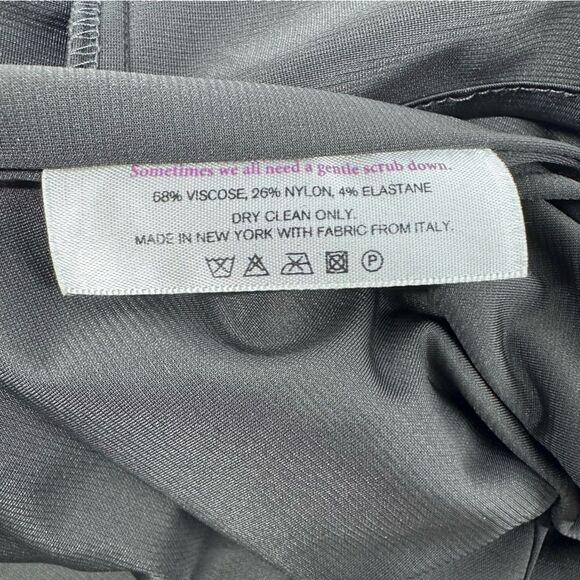 MM.LAFLEUR Charcoal Gray Boatneck 3/4 Sleeve Minimalist Career Dress Sz 6 - Picture 7 of 7